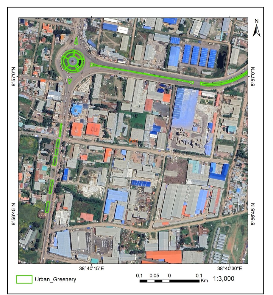 Partial View of Urban Greenery Map, Shaggar, Ethiopia by GTG